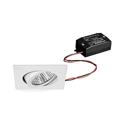 Downlight BB05 firkantet, svingbar IP20, hvid 