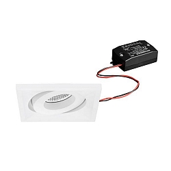 Indbygningslampe BB36 svingbar, firkantet, omskiftelig LED IP20, hvid  7W 680lm 3000K 20-40� 20-40� CRI 80-89