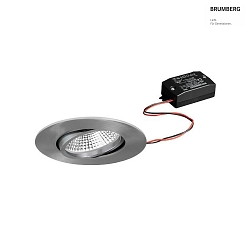 recessed luminaire BB23 round, swivelling, switchable IP65, nickel  7W 620lm 3000K 36 36 CRI >80
