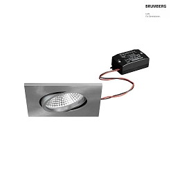 recessed luminaire BB25 square, swivelling, switchable IP65, nickel  7W 620lm 3000K 36 36 CRI >80