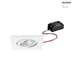 recessed luminaire BB25 square, swivelling, switchable IP65, powder coated, white  7W 620lm 3000K 36 36 CRI >80