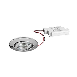 Indbygningslampe IP20, blank, gennemsigtig  6W 680lm 3000K 20-40� 20-40� CRI 80-89