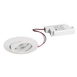 Indbygningslampe BREENA R rund, svingbar LED IP20, hvid d�mpbar 6W 680lm 3000K 20-40� 20-40� CRI 80-89