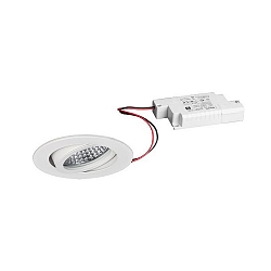 Indbygningslampe TIRREL-R rund, svingbar IP20, hvid d�mpbar 6W 680lm 3000K 38� 38� CRI >80