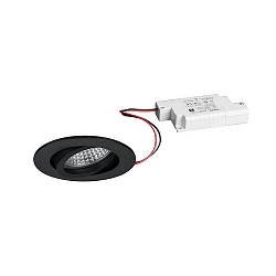 Indbygningslampe TIRREL-R rund, svingbar IP20, sort d�mpbar 6W 680lm 3000K 38� 38� CRI >80