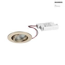 recessed luminaire TIRREL-R round, swivelling IP20, glossy, transparent dimmable 6W 680lm 3000K 38 38 CRI >80