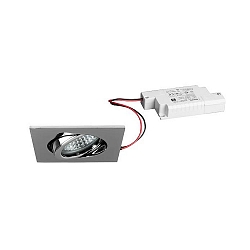 Indbygningslampe TIRREL-S firkantet, svingbar IP20, hvid d�mpbar 6W 680lm 3000K 38� 38� CRI >80