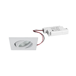 Indbygningslampe TIRREL-S firkantet, svingbar IP20, hvid d�mpbar 6W 680lm 3000K 38� 38� CRI >80
