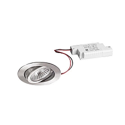 Indbygningslampe IP20, rustfrit st�l, blank, gennemsigtig  6W 680lm 3000K 20-40� 20-40� CRI 80-89
