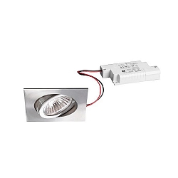 Indbygningslampe IP20, rustfrit st�l, blank, gennemsigtig  6W 680lm 3000K 20-40� 20-40� CRI 80-89