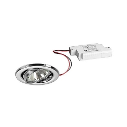 Indbygget spotlys BRONNY LED PHASE-DIM rund, svingbar, inkl. driver, s�t med 1 IP20, chrom poleret d�mpbar