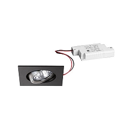 Indbygningslampe IP20, blank, sort, gennemsigtig  6W 680lm 3000K 20-40� 20-40� CRI 80-89