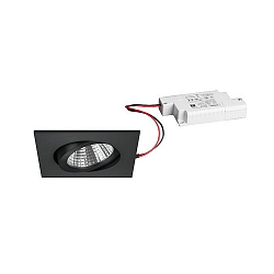 Indbygningslampe IP20, blank, sort, gennemsigtig d�mpbar 7W 740lm 2700K 20-40� 20-40� CRI 80-89