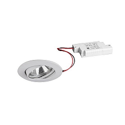 Indbygningslampe IP20, blank, gennemsigtig, hvid  6W 680lm 3000K 20-40� 20-40� CRI 80-89