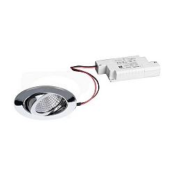 Downlight rund, d�mpbar IP65, chrom d�mpbar