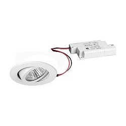 Downlight rund, d�mpbar IP65, hvid d�mpbar
