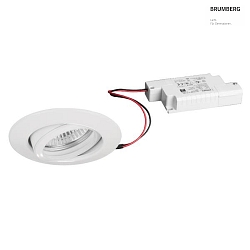 recessed luminaire BB 13 round, swivelling LED IP20, white dimmable 6W 430lm 1800-3000K 20-40 20-40 CRI 80-89