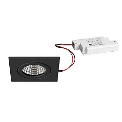 Indbygningslampe ITANSA S BB16 stiv, firkantet LED IP54, sort d�mpbar 6W 680lm 3000K 20-40� 20-40� CRI 80-89