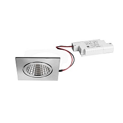 Downlight BB16 firkantet, d�mpbar IP54, rustfrit st�l d�mpbar