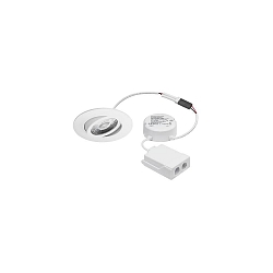 recessed luminaire ABACO ROUND PHASE swivelling IP44, black matt dimmable 8W 1010lm 3000K 36� 36� CRI 82