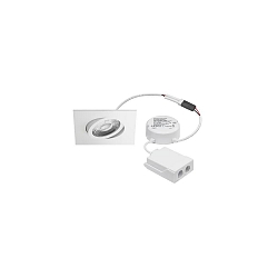 recessed luminaire ABACO SQUARE PHASE swivelling, Dim-To-Warm IP44, white matt dimmable 8W 530lm 1800-3000K 36� 36� CRI > 90