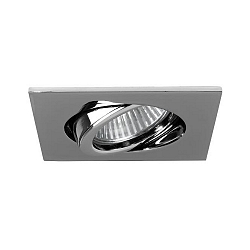 Recessed LED spot set BB18 dim2warm incl. converter, IP20, square, 230V, 6W 1800-3000K 460lm 38�, swivelling 30�, chrome