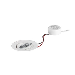 Indbygningslampe TIRREL-R rund, svingbar IP20, hvid d�mpbar 6W 680lm 3000K 38� 38� CRI >80