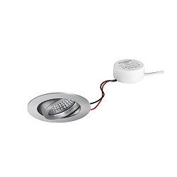 Indbygningslampe TIRREL-R rund, svingbar IP20, aluminium d�mpbar 6W 680lm 3000K 38� 38� CRI >80