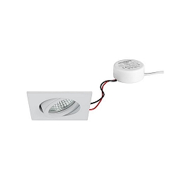 Indbygningslampe TIRREL-S firkantet, svingbar IP20, hvid d�mpbar 6W 680lm 3000K 38� 38� CRI >80