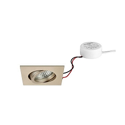 Indbygningslampe TIRREL-S firkantet, svingbar IP20, hvid d�mpbar 6W 680lm 3000K 38� 38� CRI >80