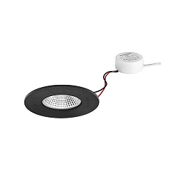recessed luminaire IP65, glossy, black 7W 620lm 3000K 20-40� 20-40� CRI 80-89