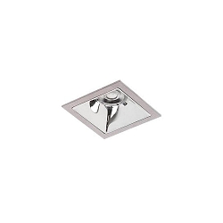 Indbygnings loftlampe APOLLO MINI firkantet, direkte IP20, s�lv d�mpbar