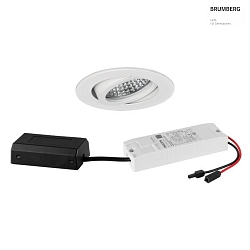 recessed luminaire TIRREL R round, swivelling LED IP20, white dimmable 6W 680lm 3000K 20-40 20-40 CRI 80-89
