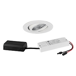 Indbygningslampe TIRREL R rund, svingbar LED IP20, hvid d�mpbar 6W 680lm 3000K 20-40� 20-40� CRI 80-89