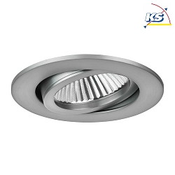 Recessed LED spot set BB03 incl. DALI-converter + connection box, IP20, round, 230V, 6W 3000K 640lm 38, swivelling