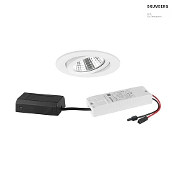 recessed luminaire round, swivelling IP20, white dimmable 6W 640lm 3000K 20-40 20-40 CRI 80-89