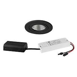 recessed luminaire ITANSA R BB15 round LED IP54, black matt dimmable 6W 680lm 3000K 20-40� 20-40� CRI 80-89