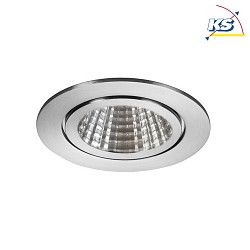 Recessed outdoor LED spot set BB15 incl. DALI-converter + connection box, IP54, round, 230V, 6W 3000K 640lm 38, fixed, inox