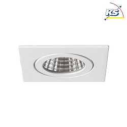 Recessed outdoor LED spot set BB16 incl. DALI-converter + connection box, IP54, square, 230V, 6W 3000K 640lm 38, fixed, white