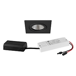 recessed luminaire ITANSA S BB 16 square LED IP54, black matt dimmable 6W 680lm 3000K 20-40� 20-40� CRI 80-89