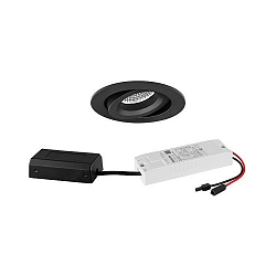 Indbygningslampe IP20, blank, sort 7W 680lm 3000K 20-40� 20-40� CRI 80-89