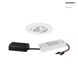 recessed luminaire IP65, glossy, white dimmable 7W 620lm 3000K 20-40 20-40 CRI 80-89