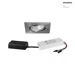recessed luminaire IP65, glossy, nickel dimmable 7W 620lm 3000K 20-40 20-40 CRI 80-89