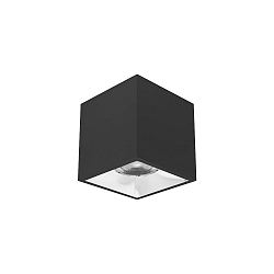 Downlight APOLLO MAXI firkantet, glat, DALI styrbar IP20, pulverlakeret, sort d�mpbar
