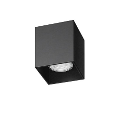 overflade lampe TURN-S GU10 1-flamme, stiv, firkantet IP20, sort mat d�mpbar