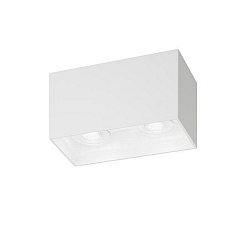 overflade lampe TURN-RE GU10 2-flammer, firkantet, stiv IP20, hvid mat d�mpbar