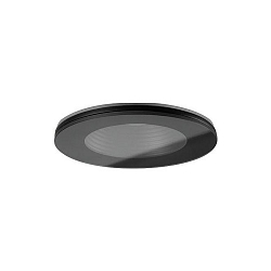 Downlight COVER-UP rund, stiv, klar, sort