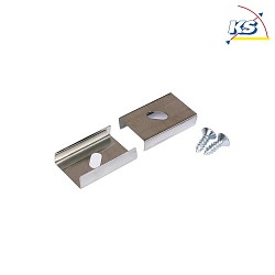 Holder set (2 items) for recessed profile P36-20 (BRUM-53654), 2.5 x 2.48 x 0.72cm, silver