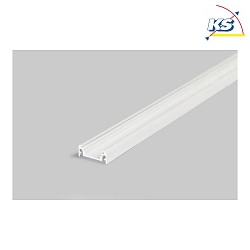 Surface mount LED profile P01-10, for LED-Strips up to 1cm width, 200cm, white laquered