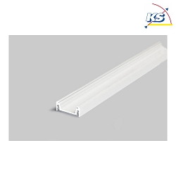 Surface mount LED profile P04-14, for LED-Strips up to 1.4cm width, 200cm, white laquered